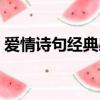 愛情詩句經典感人（愛情詩句要感動愛人的）