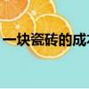 一塊瓷磚的成本價（80元一塊瓷磚利潤多少）