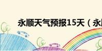永順天氣預報15天(永順天氣預報)