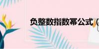 負整數指數冪公式(負整數)