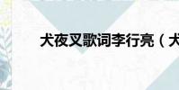 犬夜叉歌詞李行亮(犬夜叉歌詞)