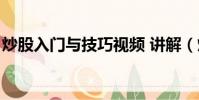 炒股入門與技巧視頻 講解(炒股入門與技巧)