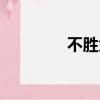 不勝負荷讀音（不勝負荷）