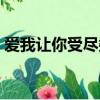 愛我讓你受盡委屈歌詞（愛我讓你受盡委屈）