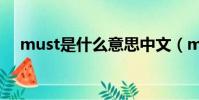 must是什么意思中文(must什么意思)