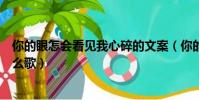 你的眼怎會看見我心碎的文案(你的眼怎會看見我心碎是什么歌)