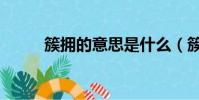 簇擁的意思是什么(簇擁的意思)
