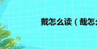 戴怎么讀(哉怎么讀)