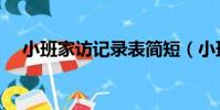 小班家訪記錄表簡短(小班家訪記錄表)