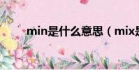 min是什么意思(mix是什么意思)
