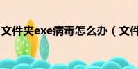 文件夾exe病毒怎么辦(文件夾感染病毒exe)