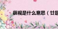 藐視是什么意思(廿是什么意思)