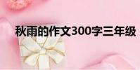 秋雨的作文300字三年級(秋雨的作文)