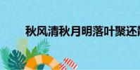 秋風清秋月明落葉聚還散(秋風清)