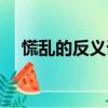 慌亂的反義詞是什么詞（慌亂的反義詞）