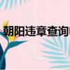 朝陽違章查詢電話號碼多少（朝陽違章查詢）