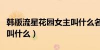 韓版流星花園女主叫什么名字(韓版流星花園叫什么)