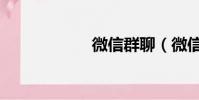 微信群聊(微信群)