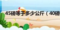 45磅等于多少公斤(40磅等于多少公斤)