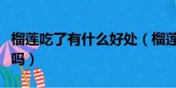 榴蓮吃了有什么好處(榴蓮和香蕉可以一起吃嗎)