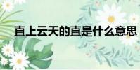 直上云天的直是什么意思(直什么云天)