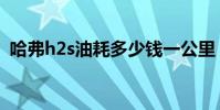 哈弗h2s油耗多少錢一公里(哈弗h2s油耗)