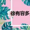 徐有容多少歲（徐有容的孩子誰的）