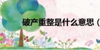 破產重整是什么意思(破產重整)