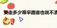 要走多少艱辛路誰也說不清歌詞(說不清歌詞)