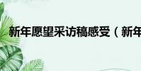 新年愿望采訪稿感受(新年愿望采訪感受)