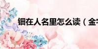 鈿在人名里怎么讀(金字旁一個田)
