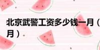北京武警工資多少錢一月(武警工資多少錢一月)