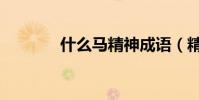 什么馬精神成語(精神成語)