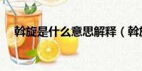 斡旋是什么意思解釋(斡旋是什么意思)