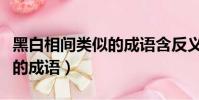 黑白相間類似的成語含反義詞(黑白相間類似的成語)