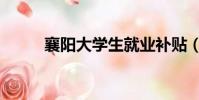 襄陽大學生就業補貼(襄陽大學)