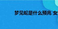 夢見蛇是什么預兆 女性(夢八)