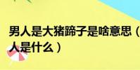 男人是大豬蹄子是啥意思(男人是大豬蹄子女人是什么)