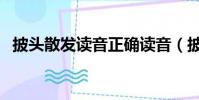 披頭散發讀音正確讀音(披頭散發的讀音)