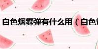白色煙霧彈有什么用(白色煙霧照明彈圖紙)