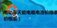 電動車天能電瓶電池價格表(天能電動車電池價格表)