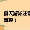 夏天游泳注意事項感悟怎么寫（夏天游泳注意事項）