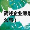 簡述企業愿景怎么寫奶茶店（簡述企業愿景怎么寫）