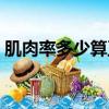 肌肉率多少算正常范圍（肌肉率多少算正常）
