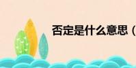 否定是什么意思(否定)