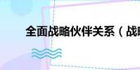 全面戰略伙伴關系(戰略伙伴關系)