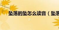 墜落的墜怎么讀音(墜落的墜怎么讀)