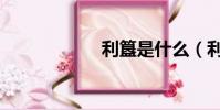 利簋是什么(利簋)
