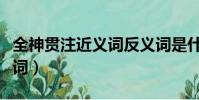 全神貫注近義詞反義詞是什么(全神貫注近義詞)