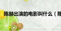 陳赫出演的電影叫什么(陳赫主演的電影)
